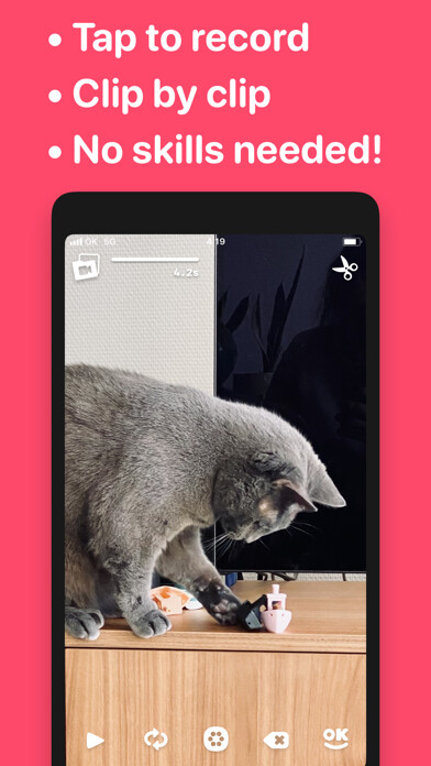 Emulate iPhone app OK Video - Clips Camera using MyAndroid