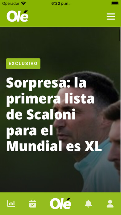 Emulate iPhone app Olé: deportes 24hs using MyAndroid Emulate iPhone app Olé: deportes 24hs using MyAndroid
