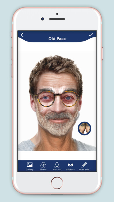 Emulate iPhone app Old Face Photo Editor - Booth using MyAndroid