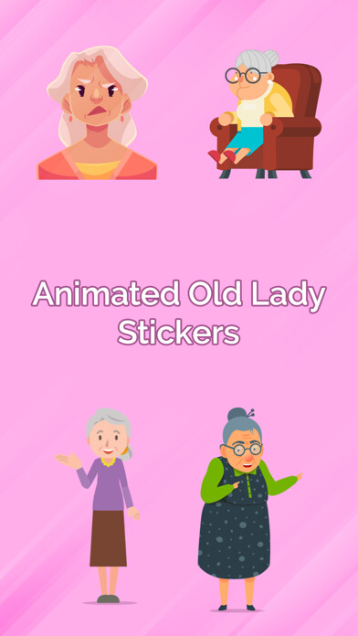 Emulate iPhone app Old Lady Stickers Animated using MyAndroid Emulate iPhone app Old Lady Stickers Animated using MyAndroid