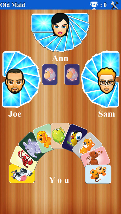 Emulate iPhone app Old Maid Game using MyAndroid