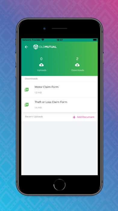 Emulate iPhone app Old Mutual Insurance (Zim) using MyAndroid