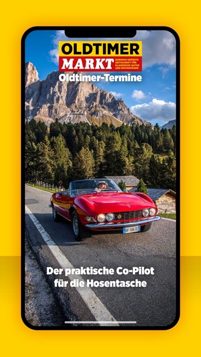 Emulate iPhone app Oldtimer-Termine using MyAndroid