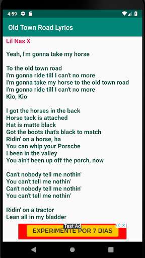 Run android online APK Old Town Road Lyrics from MyAndroid or emulate Old Town Road Lyrics using MyAndroid