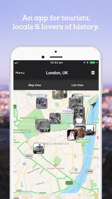 Emulate iPhone app OldView: Historic City Tourism using MyAndroid