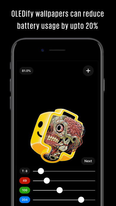 Emulate iPhone app OLEDify Pure Black Wallpapers using MyAndroid Emulate iPhone app OLEDify Pure Black Wallpapers using MyAndroid