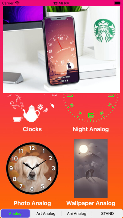 Emulate iPhone app OLEDX Analog BigClock-Pendulum using MyAndroid Emulate iPhone app OLEDX Analog BigClock-Pendulum using MyAndroid