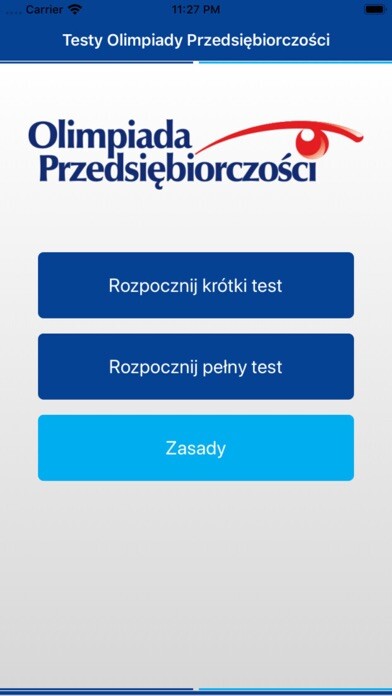 Emulate iPhone app Olimpiada Przedsiębiorczości using MyAndroid