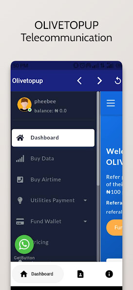 Emulate Android APK Olive Topup