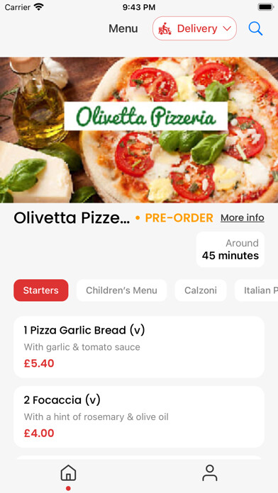 Emulate iPhone app Olivetta Pizzeria using MyAndroid Emulate iPhone app Olivetta Pizzeria using MyAndroid