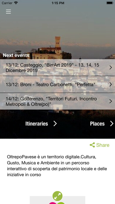 Emulate iPhone app OltrepoPavese using MyAndroid
