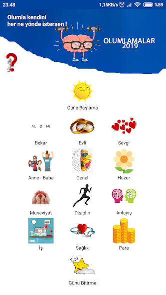 Run android online APK Olumlamalar from MyAndroid or emulate Olumlamalar using MyAndroid