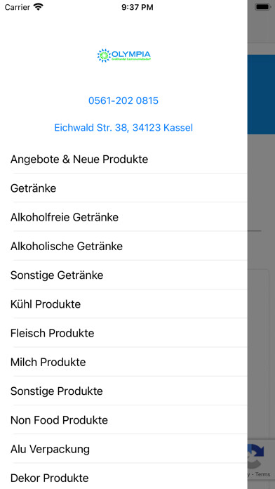 Emulate iPhone app Olympia Großhandel in Kassel using MyAndroid Emulate iPhone app Olympia Großhandel in Kassel using MyAndroid