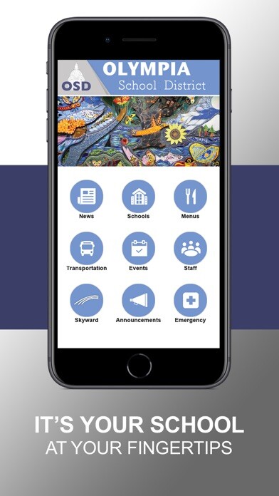 Emulate iPhone app Olympia School District using MyAndroid