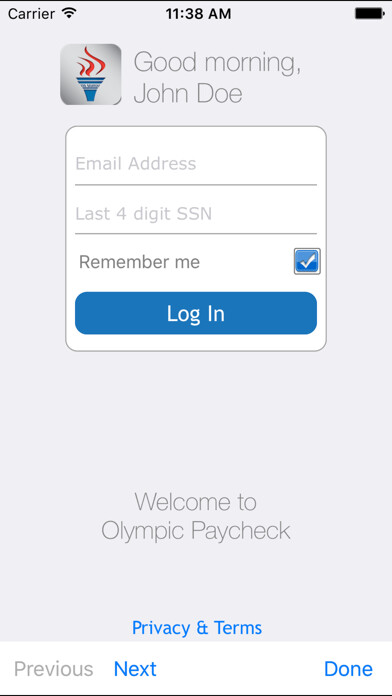 Emulate iPhone app Olympic Paycheck using MyAndroid