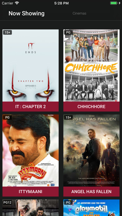 Emulate iPhone app Oman Cinemas & Showtimes using MyAndroid