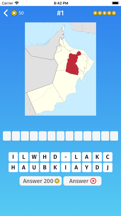 Emulate iPhone app Oman: Provinces Map Quiz Game using MyAndroid Emulate iPhone app Oman: Provinces Map Quiz Game using MyAndroid