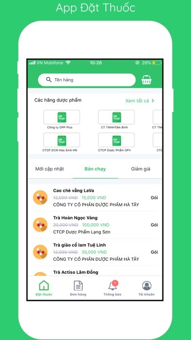 Emulate iPhone app Omed - Ứng dụng đặt thuốc using MyAndroid