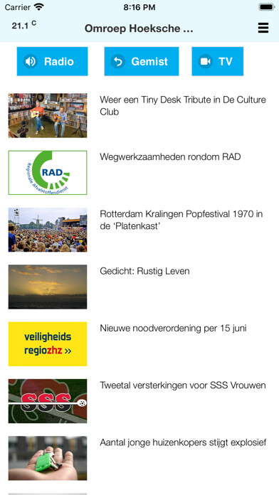 Emulate iPhone app Omroep Hoeksche Waard using MyAndroid Emulate iPhone app Omroep Hoeksche Waard using MyAndroid