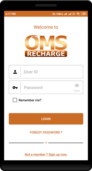 Run android online APK OMS Recharge from MyAndroid or emulate OMS Recharge using MyAndroid