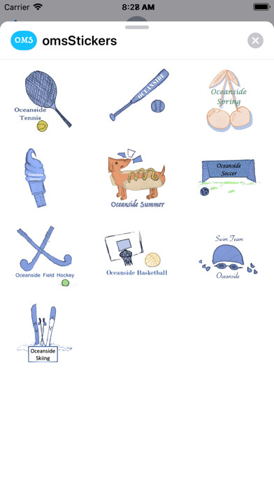 Emulate iPhone app OMS Stickers using MyAndroid