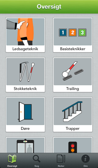 Emulate iPhone app O&M-teknik – en guide til instruktører i Orientering og Mobility using MyAndroid