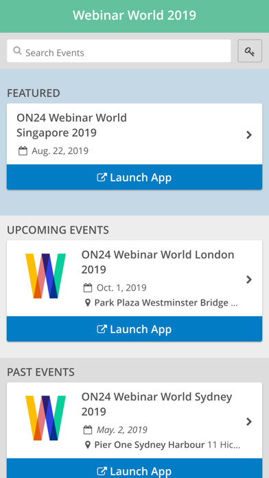 Emulate iPhone app ON24 Webinar World using MyAndroid