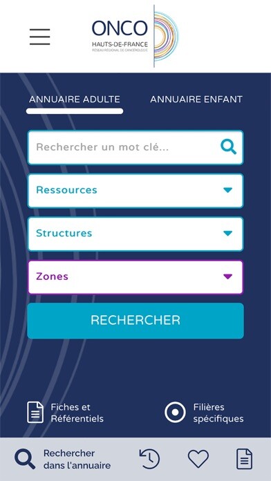 Emulate iPhone app ONCO Hauts-de-France using MyAndroid