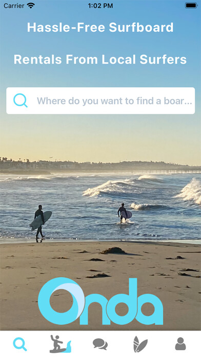 Emulate iPhone app Onda - Surfboard Sharing using MyAndroid