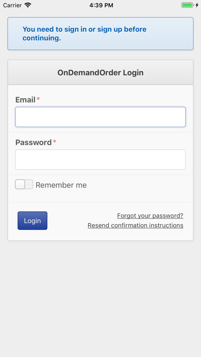 Emulate iPhone app OnDemandOrder using MyAndroid Emulate iPhone app OnDemandOrder using MyAndroid
