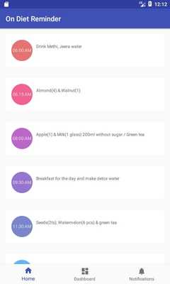 Emulate Android APK On Diet Reminder