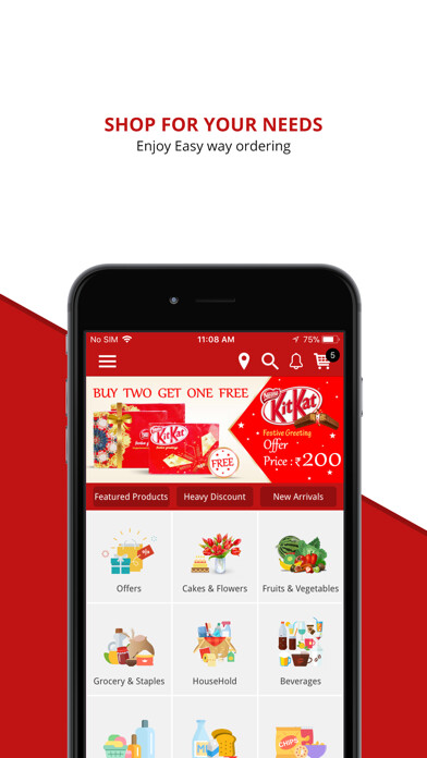 Emulate iPhone app OnDoor - Online Grocery using MyAndroid