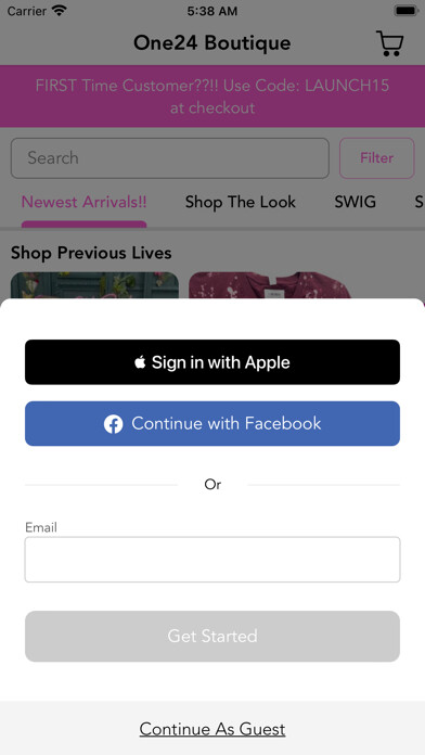 Emulate iPhone app One24 Boutique using MyAndroid