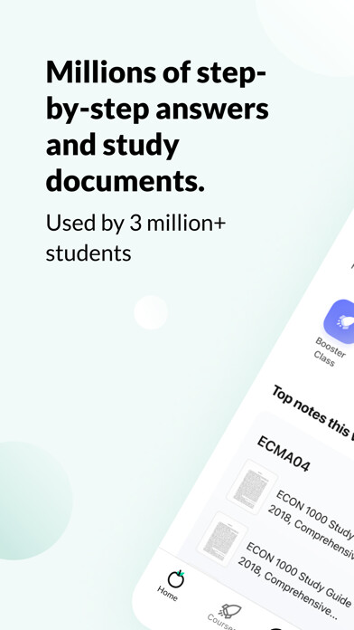 Emulate iPhone app OneClass - Homework Help using MyAndroid