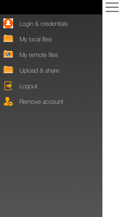 Emulate iPhone app OneCloud disk for file sharing using MyAndroid