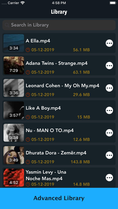 Emulate iPhone app One Converter - Mp3 Player using MyAndroid