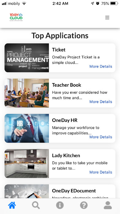Emulate iPhone app One Day Cloud using MyAndroid