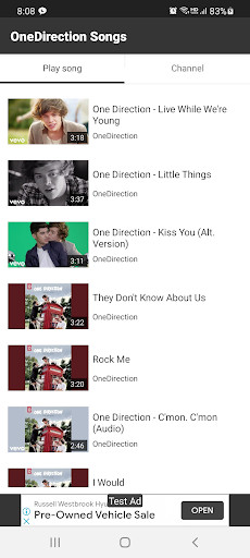 Emulate Android APK One Direction Songs