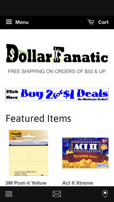 Emulate iPhone app OneDollarStore using MyAndroid