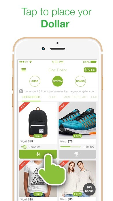 Emulate iPhone app One Dollar - Tap to win using MyAndroid Emulate iPhone app One Dollar - Tap to win using MyAndroid