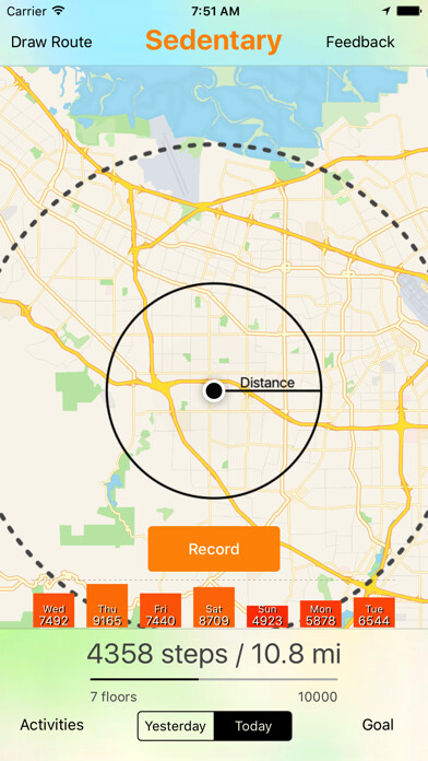 Emulate iPhone app One Foot - Pedometer using MyAndroid Emulate iPhone app One Foot - Pedometer using MyAndroid