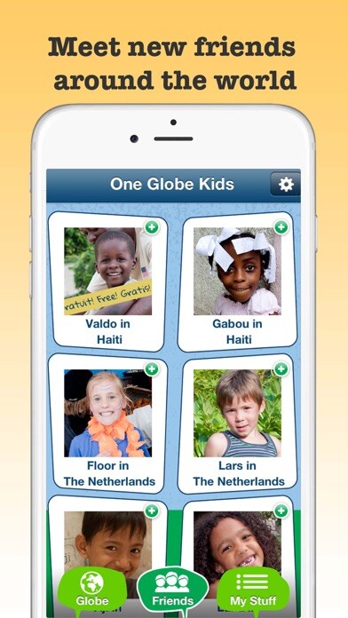 Emulate iPhone app One Globe Kids - Friends using MyAndroid