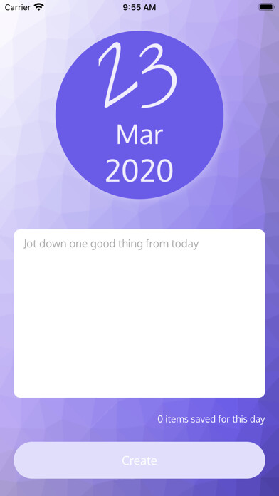 Emulate iPhone app One Good Thing A Day using MyAndroid