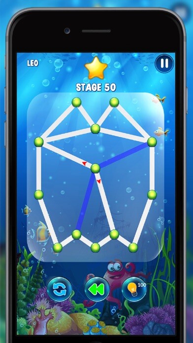 Emulate iPhone app One Line Drawing Water Puzzle using MyAndroid Emulate iPhone app One Line Drawing Water Puzzle using MyAndroid