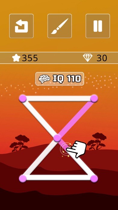 Emulate iPhone app One line only : dot to dot using MyAndroid