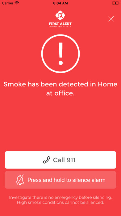 Emulate iPhone app Onelink Home by First Alert using MyAndroid