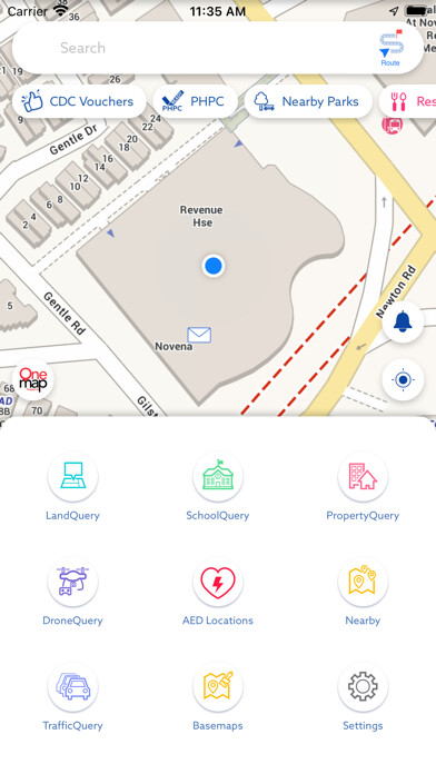Emulate iPhone app OneMap SG using MyAndroid
