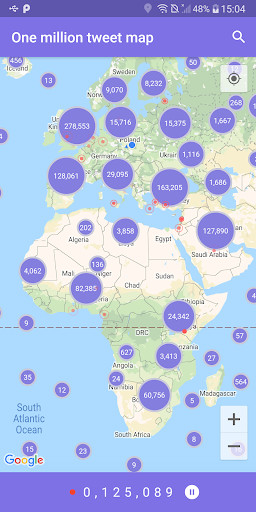 Run android online APK One Million Tweet Map from MyAndroid or emulate One Million Tweet Map using MyAndroid