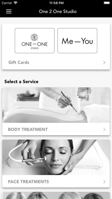 Emulate iPhone app ONE-ONE STUDIO using MyAndroid