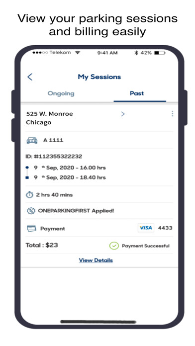 Emulate iPhone app One Parking using MyAndroid